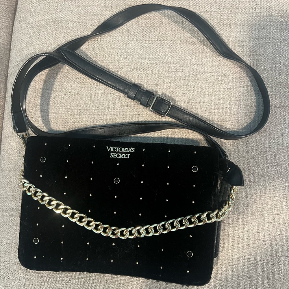 Victoria's Secret Black Studded Crossbody Bag